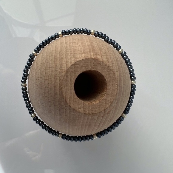 GUNMETAL Glass Beaded Anklet - Picture 4 of 11